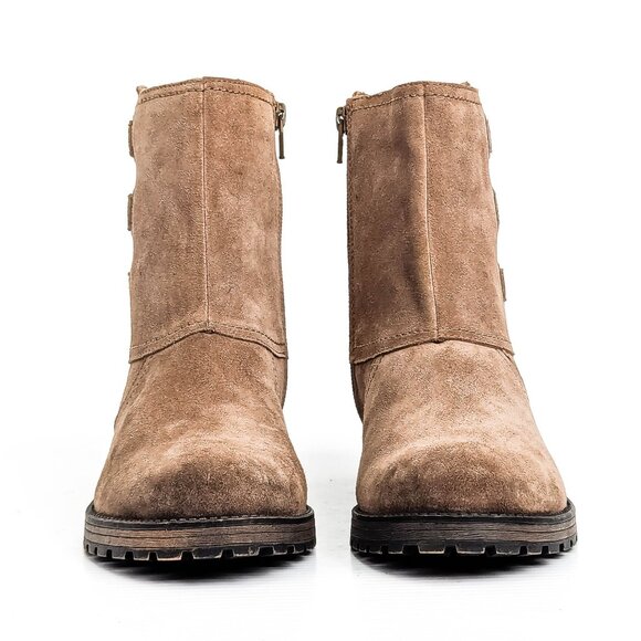 Naturalizer Women Tynner Brown Suede Zip Winter Strap Ankle Boots sz 7 - Picture 2 of 8